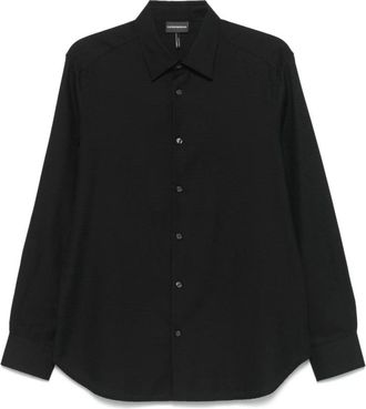 Emporio Armani Casual Overhemden - Heren - Casual Overhemden - Zwart - M - Overhemden