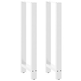 Berkfield Home Coffee Table Legs White 2 pcs 50x(110-111) cm Steel