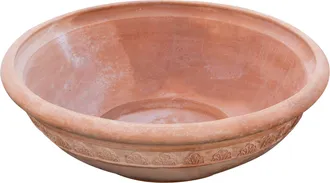 Biscottini International Biscottini - Cuenco De Terracota 100% Made In Italy Hecho A Mano L103xpr103xh35 Cm