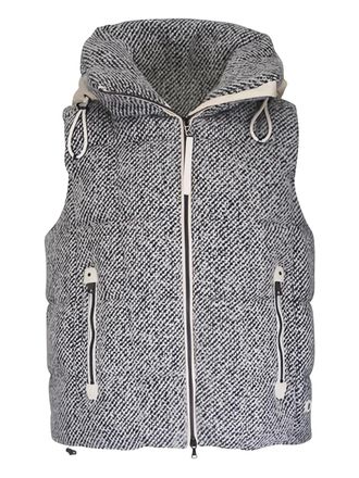 Bogner hooded zip gilet - Grey