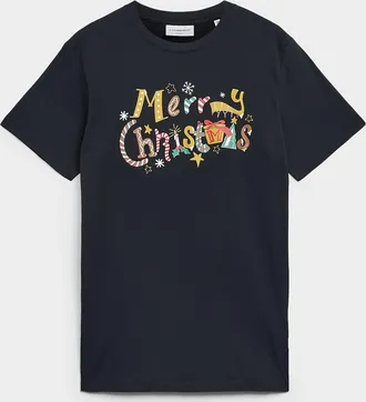 Lindbergh Mens Merry Christmas lounge T-shirt Christmas Collection