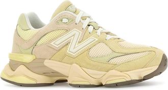 New Balance Unisex Two-Tone Mesh And Suede 9060 Sneakers Beigeyellow
