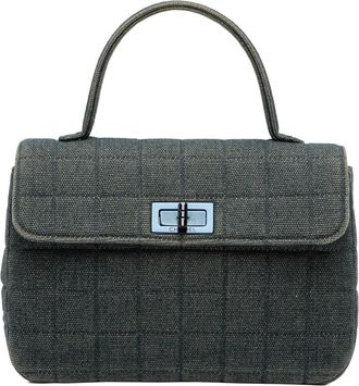 Chanel 2000-2002 Reissue 2.55 Chocolate Bar Denim Top Handle Flap handbag - Blu