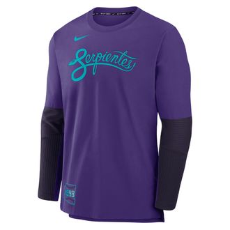 Nike Arizona Diamondbacks Authentic Collection City Connect Player Nike Mens Dri-FIT MLB Pullover Jacket in Purple | 015C0E2RDQS-2B4