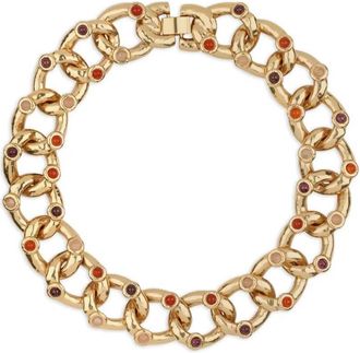 Gas Bijoux Mitsi Gold Plated And Cabochons Necklace