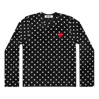 Comme Des Garçons (WMNS) COMME des GARCONS PLAY Polka Dots Long Sleeves Tee Black White AZ-T165-051-1