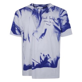 Paul Smith Bedruikt T-shirt - Heren - Tops - Blauw - Maat: M Katoen