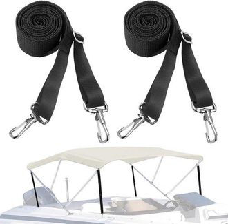 OEM Correas Para Toldos De Barco - Correas Antitormentas Para Toldos - Sujeci&oacute;n De Toldos - Longitud Ajustable - 71-152 Cm - Negro