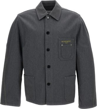 Givenchy Grey Shirt Collar Jacket