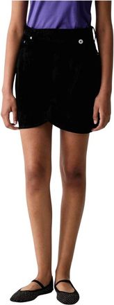 Karl Lagerfeld Minifalda de terciopelo - Shorts - Mujer - Negro - XS