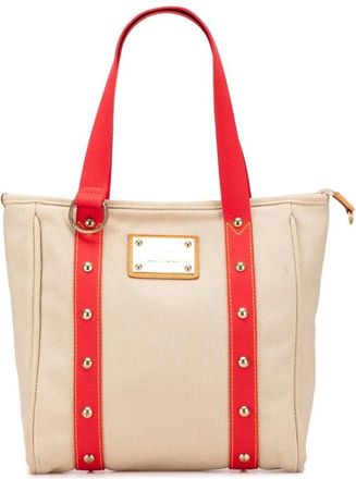 Louis Vuitton Pre-owned Tote Bags, female, Brown, Size: ONE SIZE Pre-owned Canvas Tote Bag