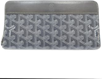 Goyard Gray Leather Pvc Coin Purse/Coin Case (Pre-Owned)