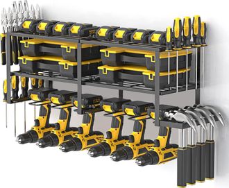 OEM Estante Para Herramientas El&eacute;ctricas, 76 Cm (largo) X 20 Cm (ancho) X 35 Cm (alto) - Soporte Para Taladro, Compacto Y Resistente, Estantes Flotantes I
