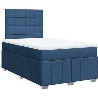 vidaXL Vidaxl - Cama Box Spring Con Colch&oacute;n Tela Azul 120x200 Cm