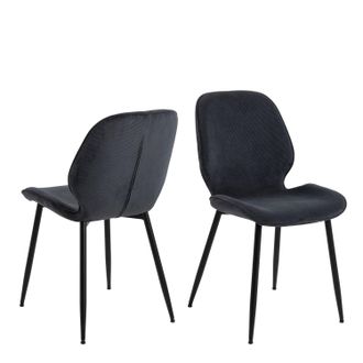 Furniture To Go Femke Dining chair in Anthracite Set of 4 in Grey