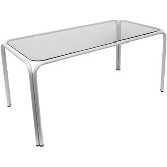 Piqueras y Crespo Mesa Vega Chasis Plata Cristal Fum&eacute;