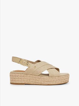 Tommy Hilfiger Sandalias de plataforma estilo alpargata