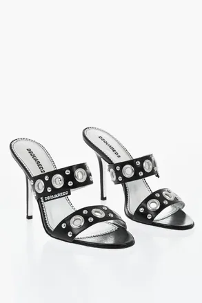 Dsquared2 Leather Mules with Studs 11cm Dsquared2