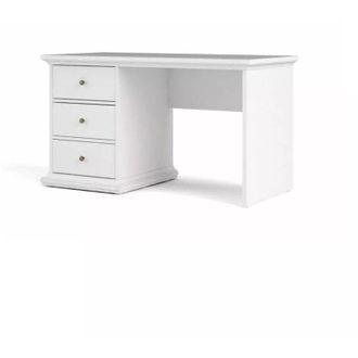 Les Tendances Les Tendances - scrivania paris bianca con 3 cassetti, 130x739x62 cm