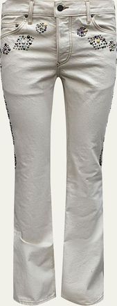 Coût de la Liberté Mens Jimmy Embellished Flare Jeans