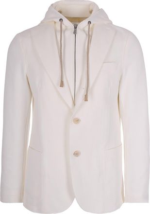 Eleventy Adjustable Hooded Casual Jacket with Internal Placket