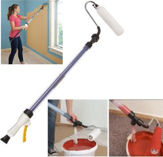 Trade Shop Trade Shop Traesio - Rullo Pittura Con Serbatoio Ricaricabile Antigoccia Con Manico Telescopico