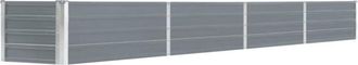 vidaXL Vidaxl - Arriate de jardín de acero galvanizado gris 320x40x45 cm
