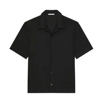 Givenchy Poplin Photographic Negative Print Shirt - male - Givenchy - Short Sleeve Shirts - Black - XL - Shirts