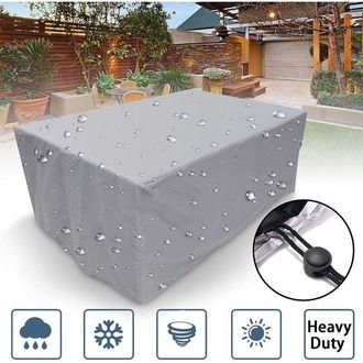 OEM Housse De Jardin Rectangulaire - 180x120x74 Cm - Tissu Oxford 210d Impermeable Anti-uv - Pour Meubles Ext&eacute;rieurs - 1 Piece