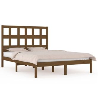 Berkfield Home Bed Frame Honey Brown Solid Wood Pine 200x200 cm