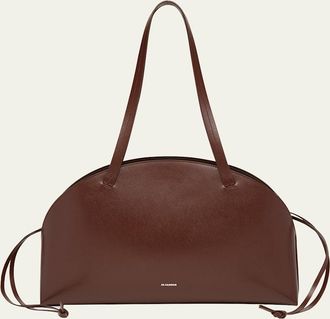 Jil Sander Curve Medium Leather Shoulder Bag