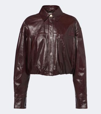 Sportmax Giacca in pelle cropped