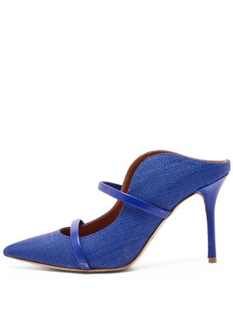 Malone Souliers 80mm pointed-toe heeled pumps - Blue