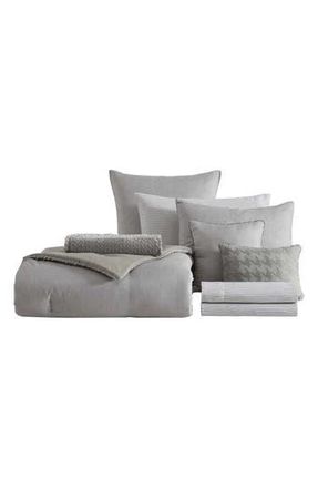 Kenneth Cole Abstract Texture 14-Piece Comforter Set in Light Grey at Nordstrom Rack, Size Queen