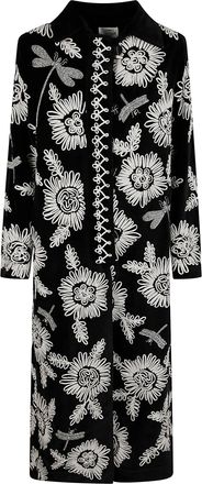 Forte_Forte Forte_Forte voila Une Fleur Embroidery Velvet Coat