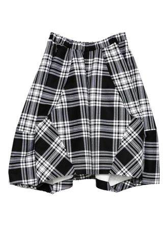 Comme Des Gar&ccedil;ons plaid skorts - women - Wool - S - White