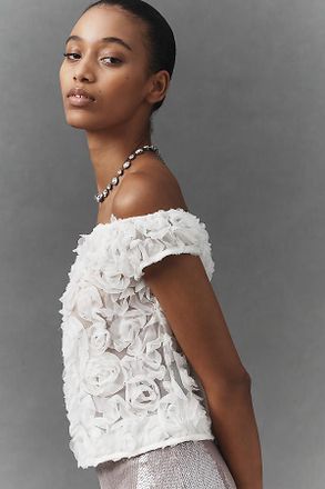 Maeve Off-Shoulder Rosette Top