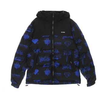 Iuter Zwarte Puffjas met Afneembare Capuchon - Heren - Gewatteerde jassen - Zwart - XS - Polyester - Jassen