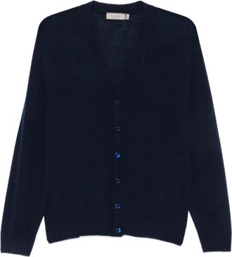 Canali V-hals Vest - Heren - Vesten - Blauw - M - Wol - Truien & Vesten