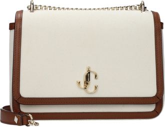 Jimmy Choo London Beige Fabric Crossbody Womens Bag
