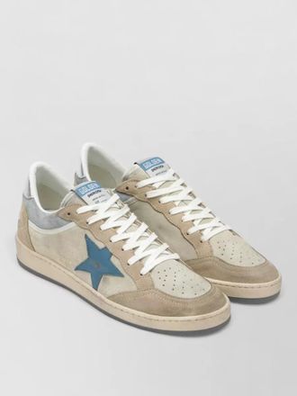Golden Goose star detail sneakers perforated toe suede panels