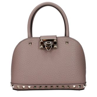 Valentino Garavani Damens Rockstud Handtaschen Rosa Leder/Puderrosa