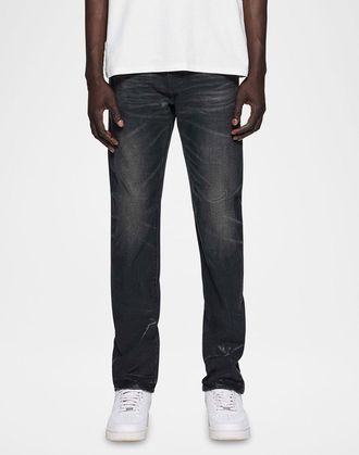 Purple Mens Double Dip Coated Jeans