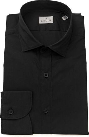 Bagutta Black Cotton Mens Shirt