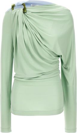 Victoria Beckham Dames, Blouses & Shirts, Groen, Maat: 2XS Jersey