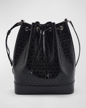 Saint Laurent Le Monogram Spazzolato Leather Bucket Bag