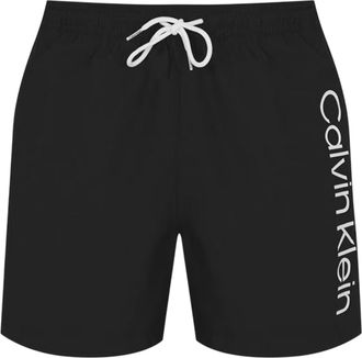 Calvin Klein Heren Polyester Zwemshort met Logo (Zwart)