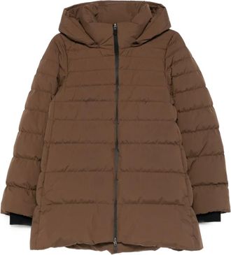 Herno Gevoerd jack met capuchon - Bruin