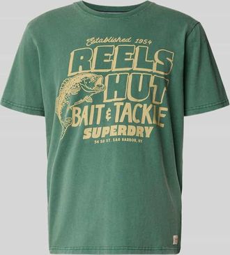 Superdry Loose Fit T-Shirt mit Label-Print Modell Roadside Trade in Bottle, Gr&ouml;&szlig;e XXXL