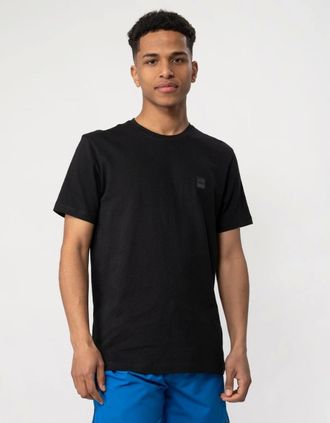 HUGO BOSS Mens BOSS Orange Tales Mens Cotton-Jersey T-shirt With Logo Patch NOS - Black 001 - Size: 52
